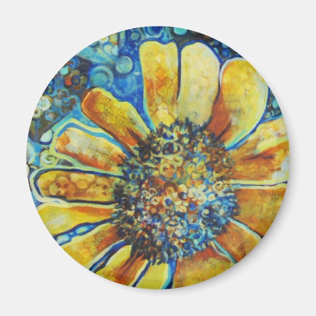 Yellow Sunflower Magnet (Front)
