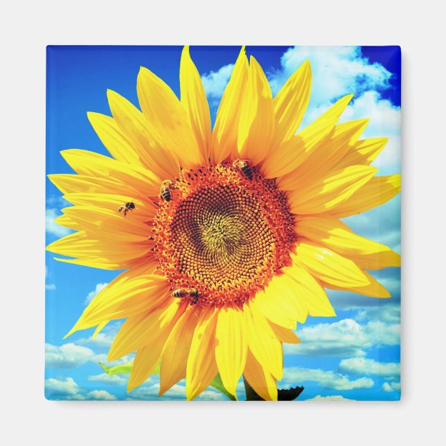 Yellow Sunflower Magnet (Front)