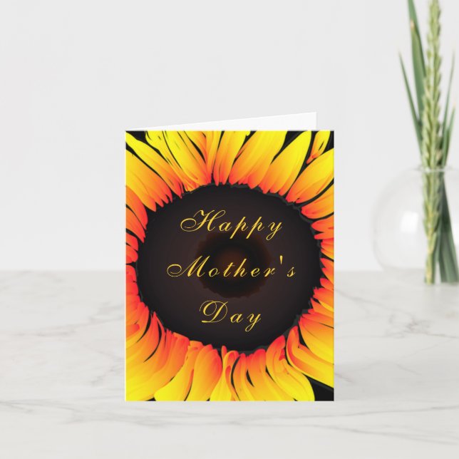 Yellow Sunflower Mother's Day Card (Front)