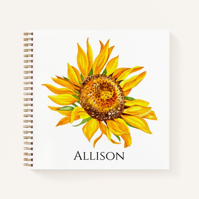 Yellow Sunflower Notebook (Front)
