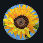 Yellow Sunflower on Blue Sky Dart Board<br><div class="desc">Dart Boards with Yellow Sunflower Against Sun on Blue Sky - Summer Day - Photo Flower Nature - You can also personalise - Choose / Add Your Unique Photo - Image / Text - Name / Colour / Font / Size / more - Make Your Special Gift - Resize and...</div>