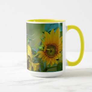 Yellow Sunflower Painting Garden Floral Art Mug