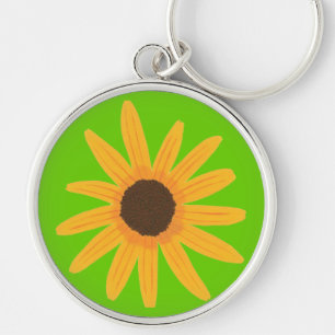 Yellow Sunflower Painting Key Chains