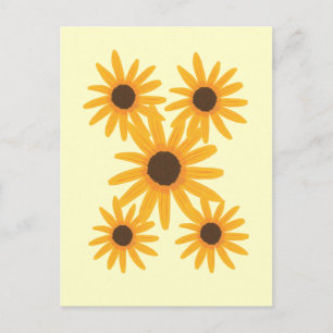 Yellow Sunflower Painting Postcards
