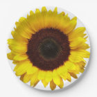 Yellow Sunflower Paper Picnic Party Birthday Plate