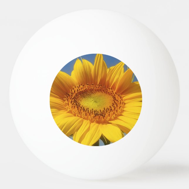 Yellow Sunflower Ping Pong Ball (Front)