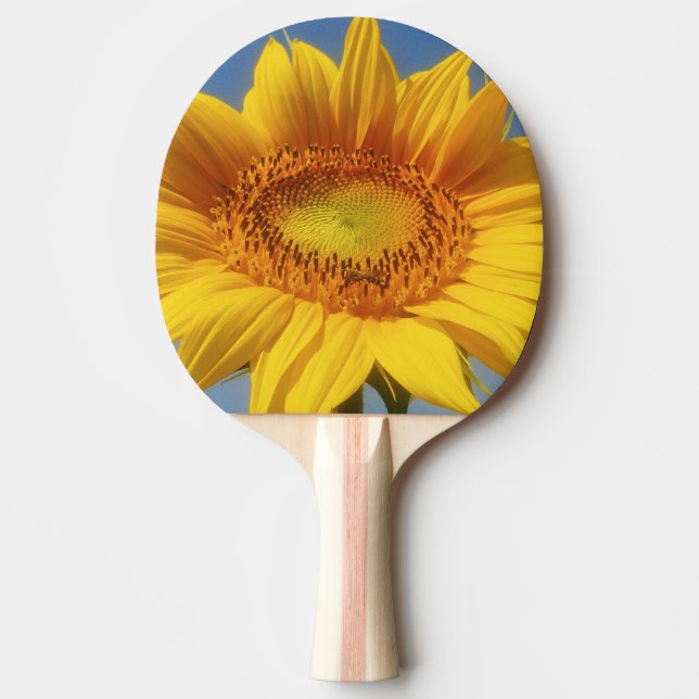 Yellow Sunflower Ping Pong Paddle (Front)