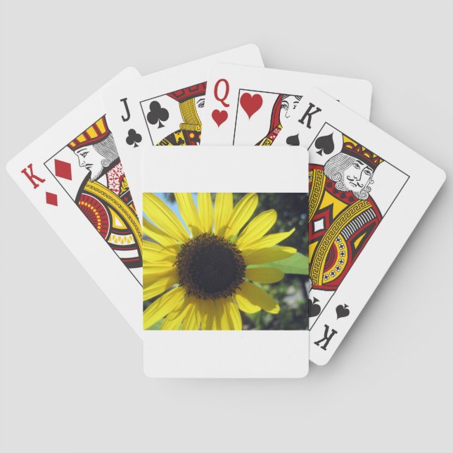Yellow Sunflower Playing Cards (Back)