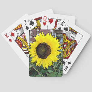Yellow Sunflower Playing Cards