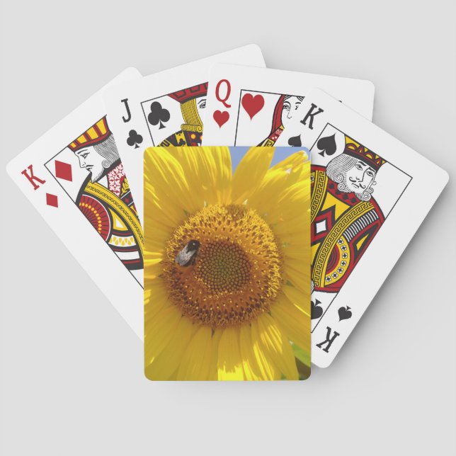 Yellow Sunflower Playing Cards (Back)