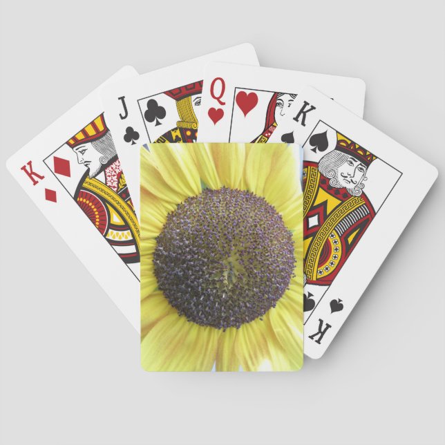Yellow Sunflower Playing Cards (Back)