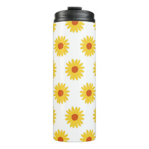 Yellow Sunflower Pretty Retro Y2K Pattern Thermal Tumbler