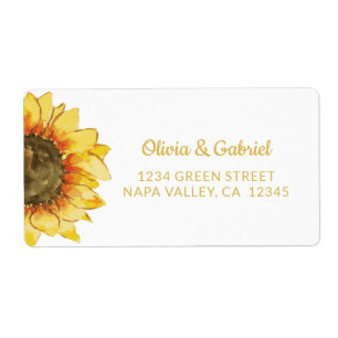 Yellow sunflower. Rustic wedding shipping