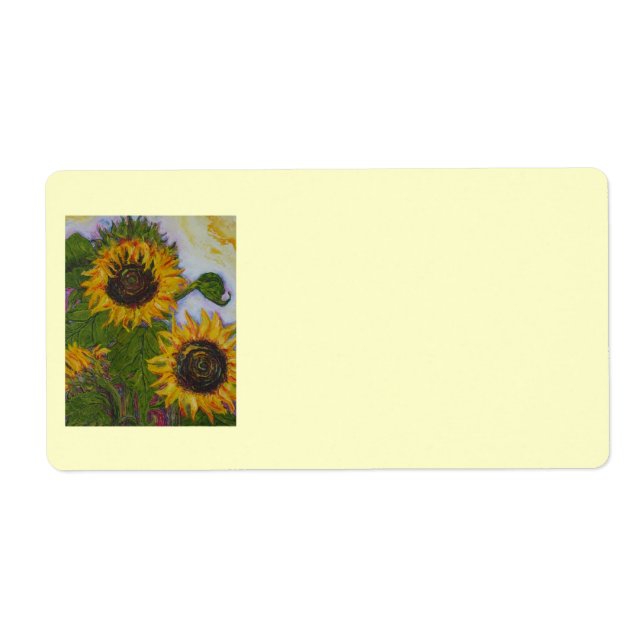 Yellow Sunflower Shipping Label (Front)