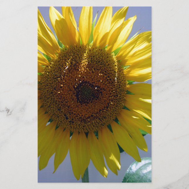 Yellow Sunflower Stationery (Front)