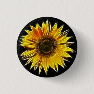 Yellow Sunflower Sun Flower Plant 3 Cm Round Badge