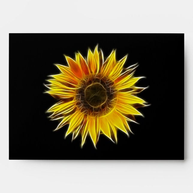 Yellow Sunflower Sun Flower Plant Envelope (Front)