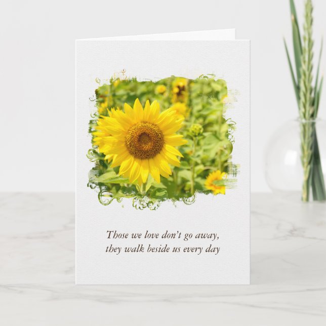 Yellow Sunflower Sympathy Card (Front)