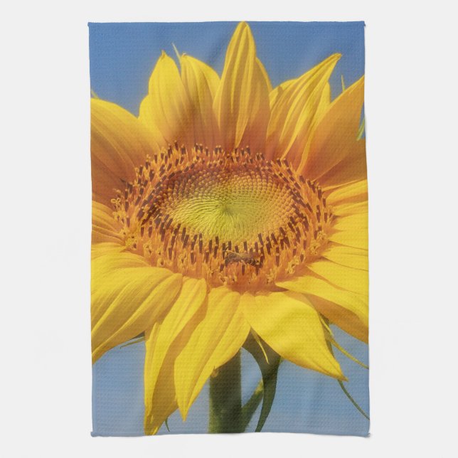 Yellow Sunflower Tea Towel (Vertical)