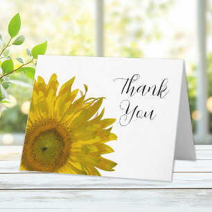 Yellow Sunflower Thank You Card
