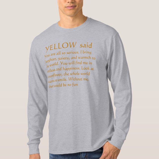 YELLOW Sunflower Thoughts T-Shirt (Front)