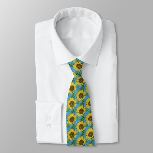 Yellow sunflower  tie (Tied)