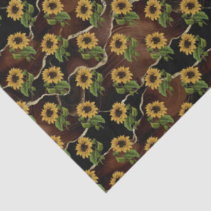 Yellow Sunflower Woodland Tissue Paper