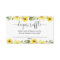 Yellow sunflowers baby shower diaper raffle cards
