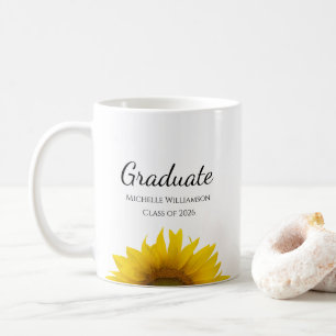 Yellow Sunflowers Class of 2026 Graduation   Coffee Mug