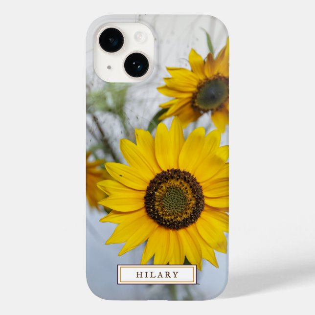 Yellow Sunflowers Custom iPhone Case (Back)