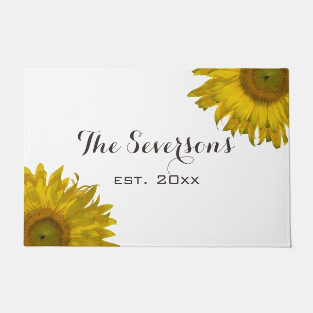Yellow Sunflowers Doormat (Front)