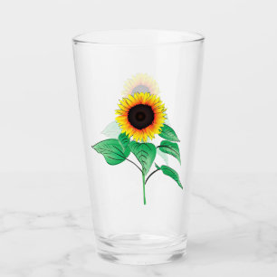 Yellow Sunflowers Glass