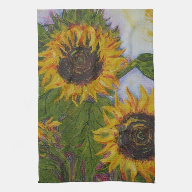 Yellow Sunflowers Hand Towel (Vertical)