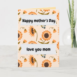 Yellow Sunflowers Happy Mother's Day Love You Mum  Card