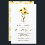 Yellow Sunflowers in Jar Bar Mitzvah Invitation<br><div class="desc">Invite family and friends to your event with this customisable bar mitzvah invitation. It features yellow sunflowers in a mason jar. Personalise by adding your details. This sunflower bar mitzvah invitation is perfect for any theme or season.</div>