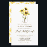 Yellow Sunflowers in Jar Bat Mitzvah Invitation<br><div class="desc">Invite family and friends to your event with this customisable bat mitzvah invitation. It features yellow sunflowers in a mason jar. Personalise by adding your details. This sunflower bat mitzvah invitation is perfect for any theme or season.</div>