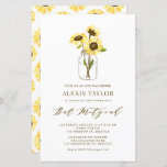 Yellow Sunflowers in Jar Bat Mitzvah Invitation<br><div class="desc">Invite family and friends to your event with this customisable bat mitzvah invitation. It features yellow sunflowers in a mason jar. Personalise by adding your details. This sunflower bat mitzvah invitation is perfect for any theme or season.</div>