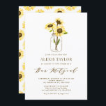 Yellow Sunflowers in Mason Jar Bar Mitzvah Invitation<br><div class="desc">Invite family and friends to your event with this customisable bar mitzvah invitation. It features yellow sunflowers in a mason jar. Personalise by adding your details. This sunflower bar mitzvah invitation is perfect for any theme or season.</div>