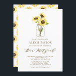 Yellow Sunflowers in Mason Jar Bar Mitzvah Invitation<br><div class="desc">Invite family and friends to your event with this customisable bar mitzvah invitation. It features yellow sunflowers in a mason jar. Personalise by adding your details. This sunflower bar mitzvah invitation is perfect for any theme or season.</div>