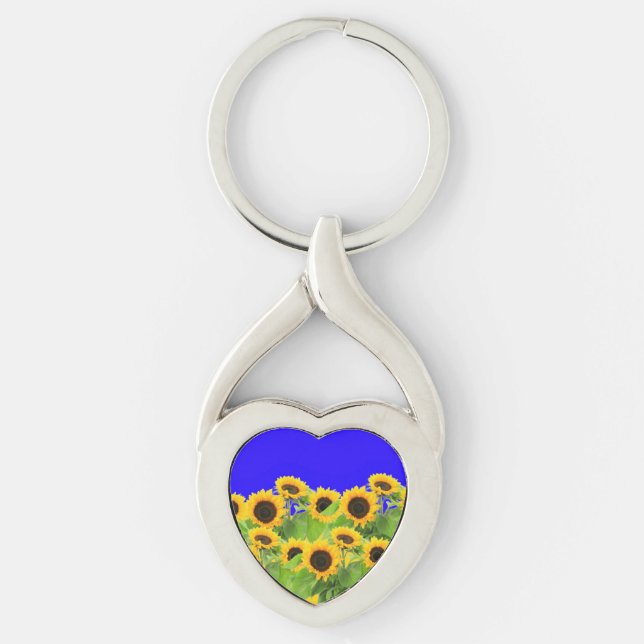 Yellow Sunflowers Keychain (Front)
