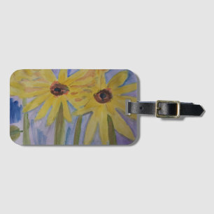 Yellow Sunflowers Luggage Tag