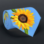 Yellow Sunflowers Neck Tie<br><div class="desc">Ties with Yellow Sunflower Against Sun on Blue Sky - Summer Day - Photo Flower Nature - You can also personalize - Choose / Add Your Unique Photo - Image / Text - Name / Color / Font / Size / more - Make Your Special Tie / Gift - Resize...</div>