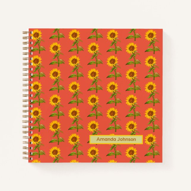 Yellow sunflowers notebook (Front)