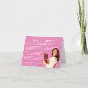 Yellow Sunflowers on Pink background  Thank You Card