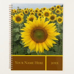 Yellow Sunflowers Personalised Planner
