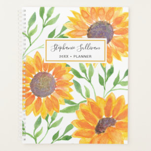 Yellow Sunflowers Personalised Planner