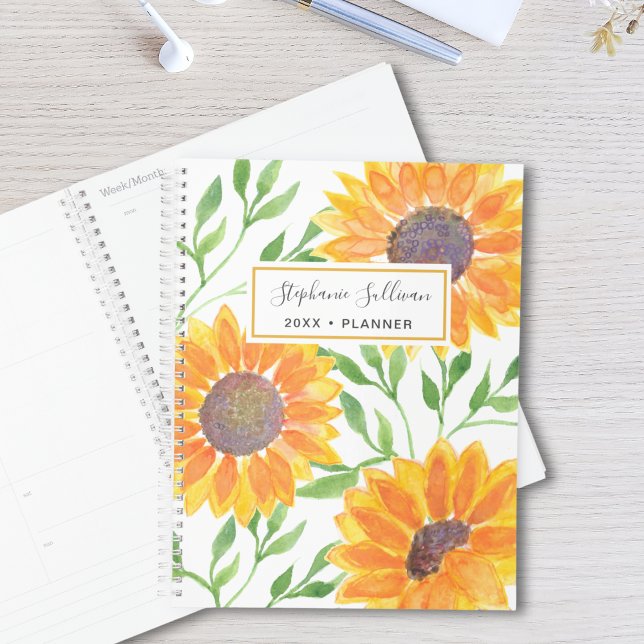 Yellow Sunflowers Personalized  Planner (Creator Uploaded)