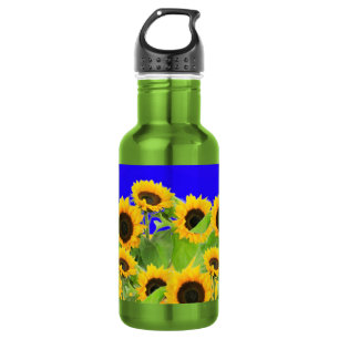 Yellow Sunflowers Stainless Steel Water Bottle