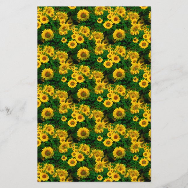yellow sunflowers stationery (Front)