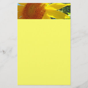 Yellow Sunflowers Stationery Personalised Floral
